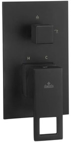 Baterie dus monocomanda incastrata Deante Anemon negru mat