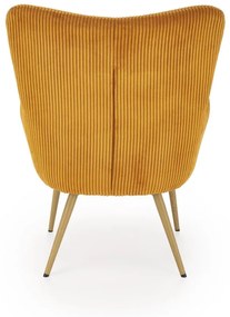Fotoliu Amaro velvet mustariu H97 cm