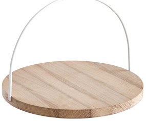 Tavă din stejar cu mâner "Loop", mărime mare, 2 variante - Woud Variantă: stejar natural, ureche albă