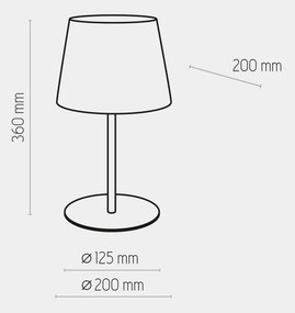 Lampă de masă MAJA 1xE27/15W/230V albă