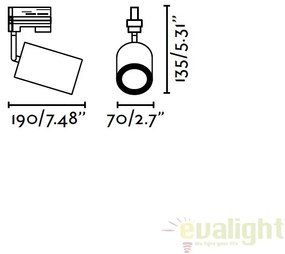 Spot negru directionabil pe sina, NAN 64193