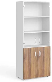 Dulap înalt Manager 79,9 x 42,2 x 196,5 cm, nuca warmia / alb