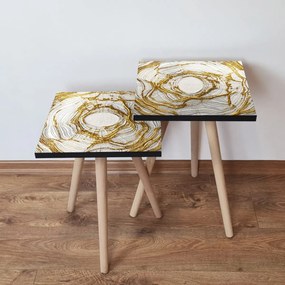 Măsuță auxiliară 2SHP Beige, 2 buc.