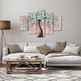 Tablou - Flori albastre în pastel (150x105 cm)