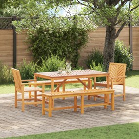 vidaXL Set de dining pentru grădină din lemn masiv de acacia