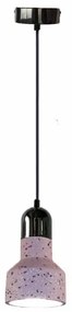 Lustră pe cablu TERRAZZO 1xE27/60W/230V d. 12 cm roșu