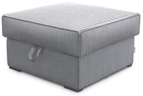 Taburet gri deschis SMART COSARO cu spatiu de depozitare 65x65 cm