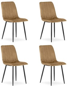 Set 4 Scaune Bucatarie/Dining Gabe Catifea Maro