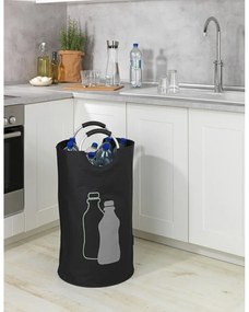 Coș pentru reciclare sticle Wenko, negru