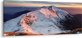 Tablou - Panoramă montană de iarnă II. (120x50 cm)
