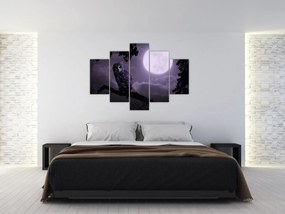 Tablou - Bufniță de noapte, violet (150x105 cm)