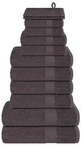 vidaXL Set prosoape 12 buc Antracit 360 g/m² 100% bumbac