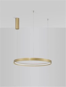 Lustra LED suspendata design modern circular PERRINE D-60cm aurie