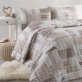 Set de vară pernă şi pilotă PATCHWORK bej