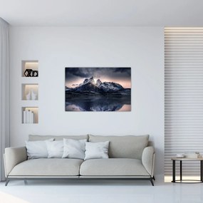 Tablou lacul cu munte (90x60 cm)