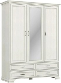 Dulap TIFFANY II, grej, PAL laminat, cu 3 usi si 4 sertare, 159x63x212