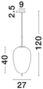 Lustra/Pendul design modern LATO D-27cm