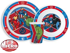 Avengers Army set de masă, set de plastic micro, cu pahar 260 ml