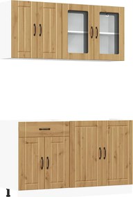 vidaXL Set dulap de bucătărie 4 piese „Kalmar” stejar artizanal lemn