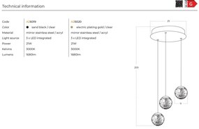 Lustra LED suspendata design modern EDEM 3 GO
