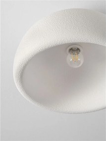 Lustra aplicata tavan cu textura granulata Davo 43cm, alb piatra