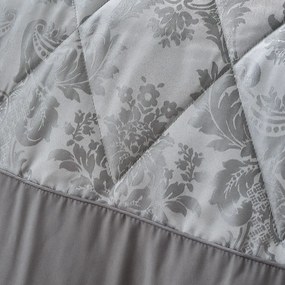 Cuvertură matlasată de pat Catherine Lansfield Jacquard, 240 x 260 cm, gri