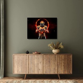 Tablou pe sticlă - Jucător de fotbal american (70x50 cm)