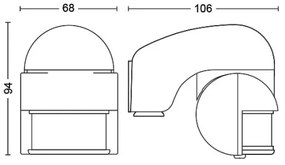 Philips 1747687PN - Senzor mișcare exterior VIRGINIA IP44 gri