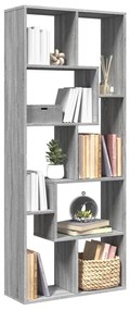 vidaXL Bibliotecă/separator cameră gri sonoma 67x25x161,5 cm lemn