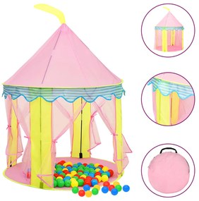 Cort de joaca pentru copii, roz, 100x100x127 cm