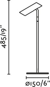 Lampa LED de birou stil minimalist LEO alba