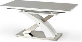 Masa extensibila SANDOR 2, alb/crom, 160/220x90x78 cm