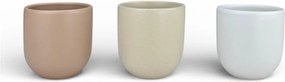 Set 3 cesti cafea Pahare Novum Trio Dune, glazura mata, 250ml