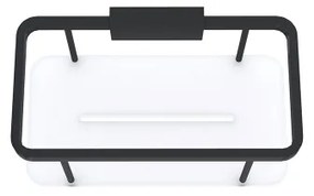 Raft de perete de duș NIMCO Ki-14015-B-90 KIBO negru mat/alb