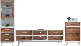 Set lemn masiv natur Living Timeless II -Alb
