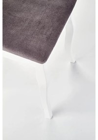 Scaun de bucaterie Barock, gri/alb