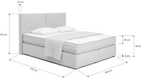 Pat boxspring albastru 180x200 cm Olia Bold – Bonami Selection