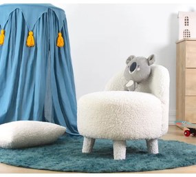 Fotoliu pentru copii PIXI, Ø 46 cm, alb