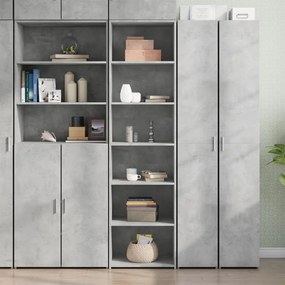 vidaXL Dulap înalt, gri beton, 50x41x185 cm, lemn prelucrat