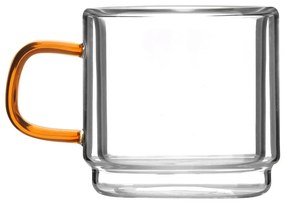 Căni 2 buc. pentru espresso din sticlă 80 ml Amber – Vialli Design
