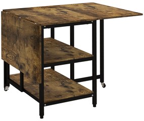 HOMCOM Masă Pliabilă Masă Extensibilă, Design Industrial, 140 cm x 80 cm x 75 cm | Aosom Romania