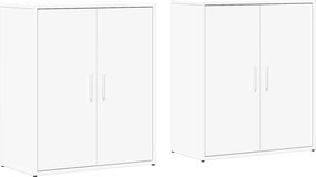 vidaXL Dulapuri, 2c., alb, 60x31x70 cm, lemn prelucrat