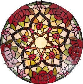 Brilagi - Plafonieră Tiffany cu vitralii GARLAN, 2xE27/60W/230V