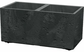 Ghiveci SIERRA CASE BETON EFFECT 57,7 cm , negru
