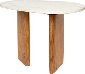 Măsuță auxiliară cu blat din marmură 37x56 cm Tanda – White Label