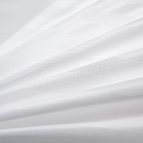 Lenjerie de pat din microfibra JASMINE alba - dunga 2 cm, buzunar hotelier Dimensiune lenjerie de pat: 70 x 90 cm | 140 x 220 cm