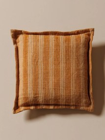 Perna decorativa, din iuta naturala, Orange 50x50 cm
