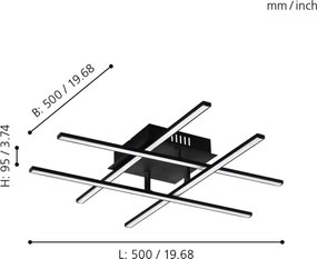 Eglo 99316 - Plafonieră LED LASANA LED/5,2W/230V