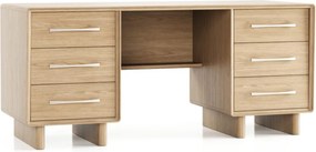 Birou lemn masiv executiv Cooper, 172 × 68 × 77 cm