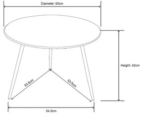 Masă rotundă de grădină Vibe 60 cm